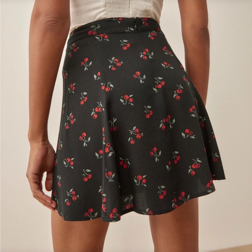 Reformation Cherry mini skirt